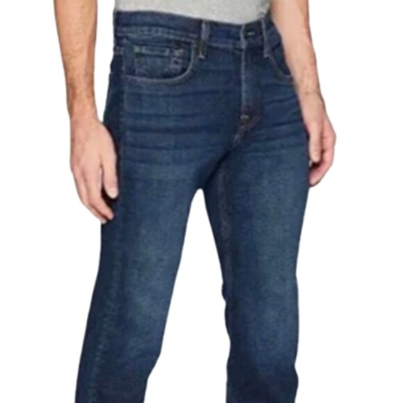 7 for All Mankind Men's 'Standard' Button-Fly Straight Jeans Med/dark, 29x 28" - Picture 13 of 14